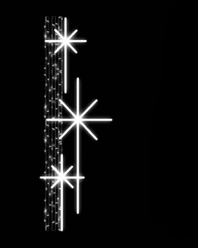 Svetelny motív - hviezdy 150x55 cm 